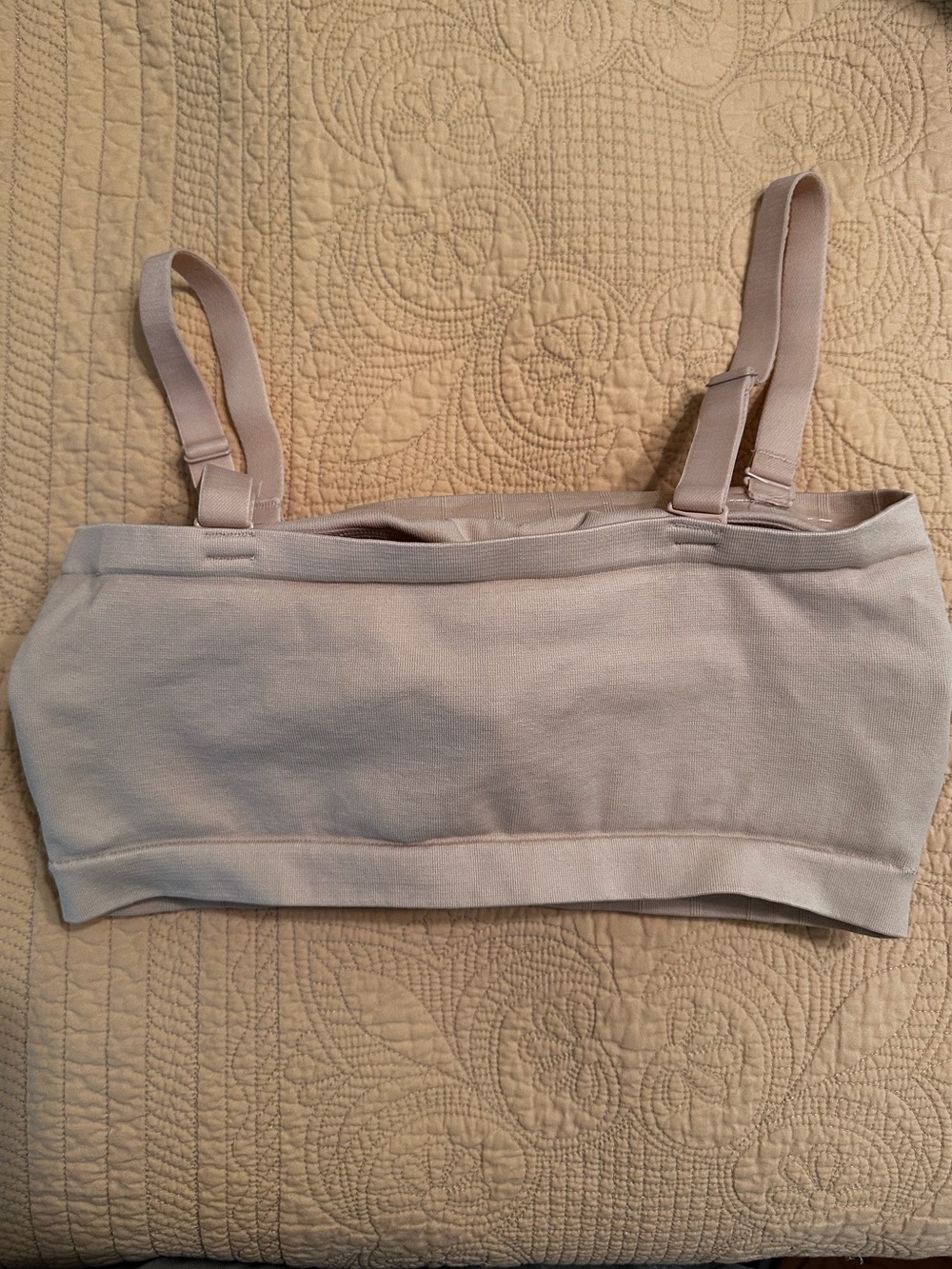 Size XL Truekind Convertible Strapless Bandeau Bra in Chai color. Exc condition! - Picture 3 of 3